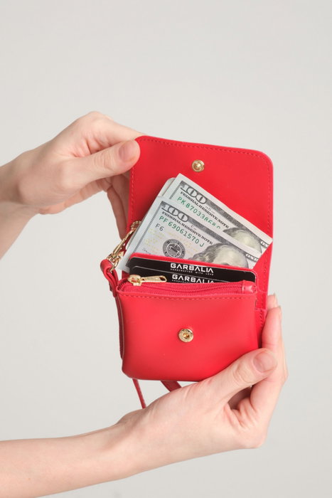 Zoozie Bags Cartera Mujer Mini Best Roja Piel PU